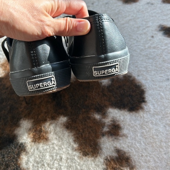 Superga like new real leather sneakers size USA 10 - Picture 5 of 8